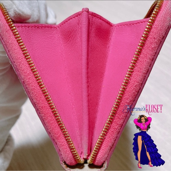 🎀 Celine Long Bicolor Zip Around Wallet, Continental Wallet, Pink Wallet 🎀 - Picture 2 of 9